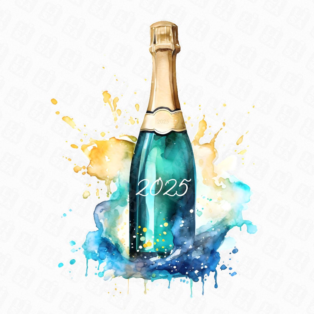 Champagne 2025 Png - Happy New Years Png, Card Design, New Year ...