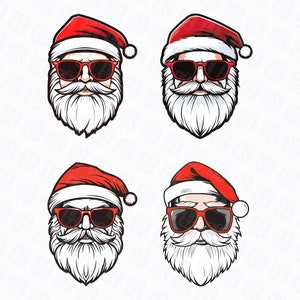 Cool Santa Sunglasses Png - Santa Claus Png - Santa Clipart - Digital ...