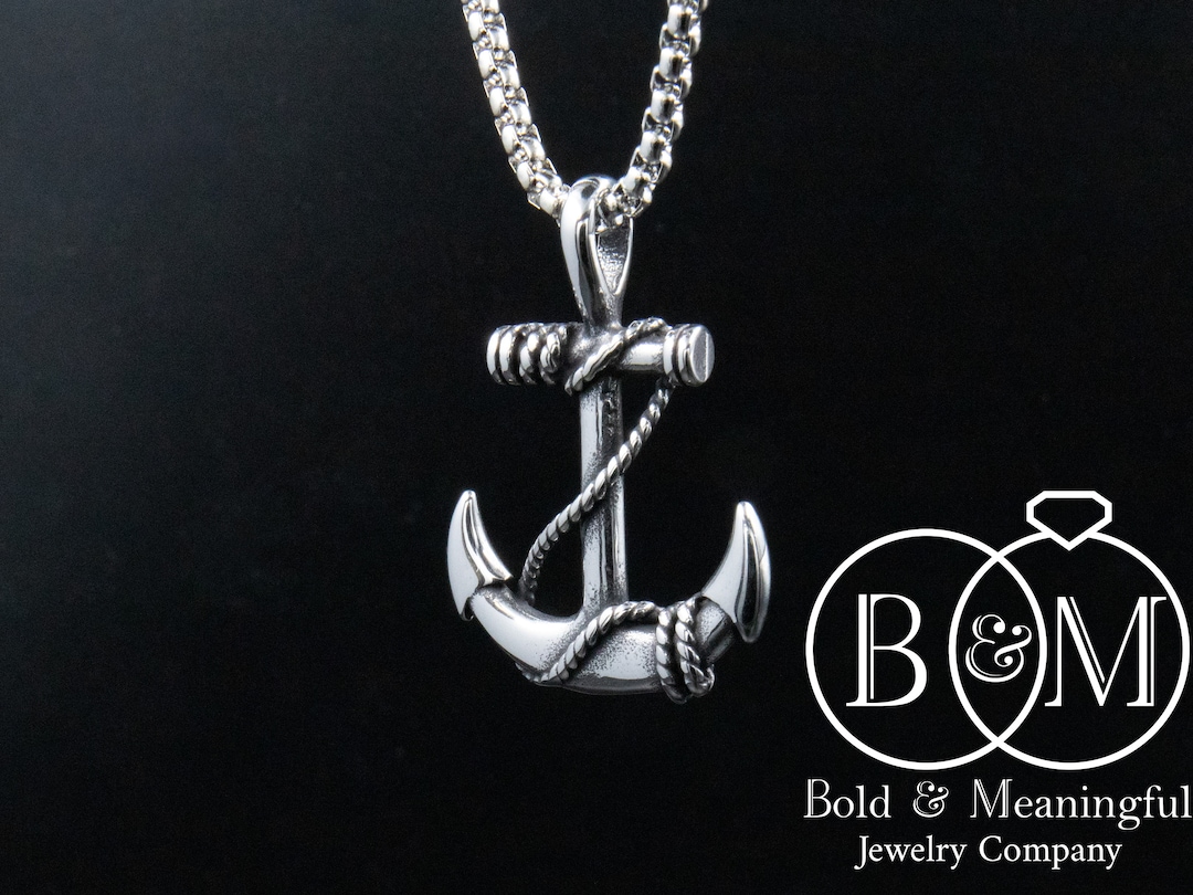 nautical-anchor-sailor-stainless-steel-pendant-necklace-etsy