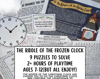 The Riddle of the Frozen Clock - Christmas Escape Room Game for Kids - Holiday Mystery Puzzle Adventure