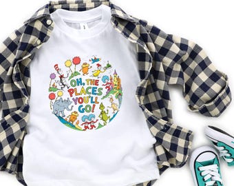 Storybook‑Inspired “Oh, the Places You’ll Go” Toddler Tee | Encouraging Adventure Tee | Positive Kids Shirt