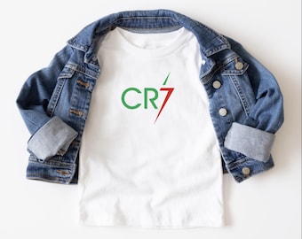 Youth Ronaldo CR7 Soccer Shirt | CR7 Design | Ronaldo-Inspired Tee for Kids | Cool Sports Tee | Youth Soccer Fans | Game Day | Everyday Wear