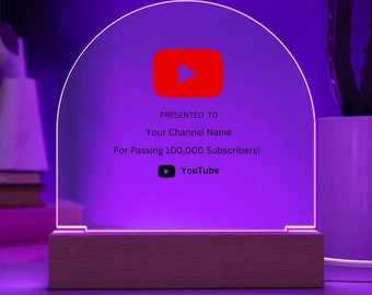 Printed Acrylic Youtube Dome Plaque