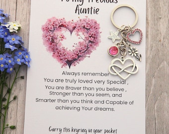 Auntie gift Auntie Keepsake Keying ,Auntie's Birthday gift , Gift for Auntie , gift for her ,Christmas gift