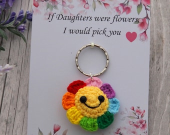 Daughter gift ,Daughter Keepsake Keying, Daughter's Birthday gift , ,Christmas gift,Crochet Keyring