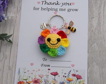 Gift for Teacher,Teacher Gifts, Thank you for helping me grow , Thank You Teacher Gift Card, Nursery teacher gift ,Teaching assistant gift