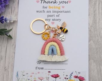 Gift for Teacher,Teacher Gifts,Rainbow & bee keying,Nursery teacher gift,Teacher Gift,Thank you gift for Nursery teacher .Teaching assistant