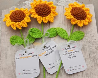 Gift for Teacher,Teacher Gifts ,Nursery teacher gift ,Thank you gift for Nursery teacher,Teaching assistant.Crochet flower