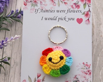 Auntie gift ,Auntie Keepsake Keying, Auntie's Birthday gift , Mothers day gift ,Christmas gift,Crochet Keyring