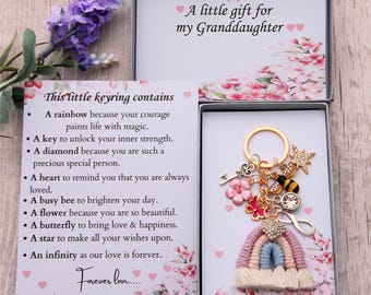 Granddaughter gift Granddaughter Keepsake ,Happy birthday gift keying ,Gift for her, Xmas gift for Granddaughter