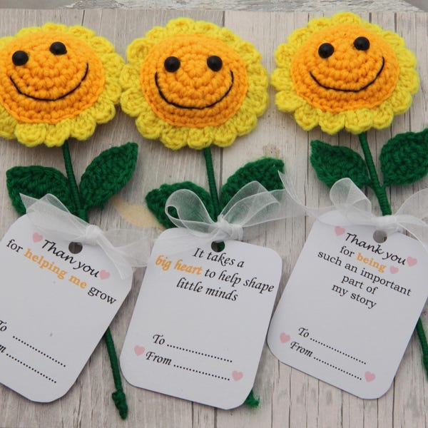 Gift for Teacher,Teacher Gifts ,Nursery teacher gift ,Thank you gift for Nursery teacher,Teaching assistant.Crochet flower