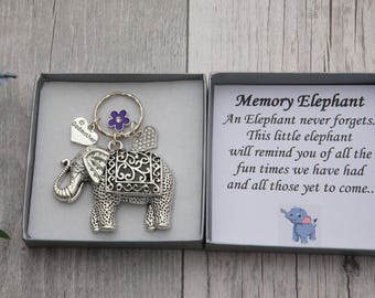 Godmother gift Elephant gift  Godmother Keepsake Keying ,Godmother's Birthday gift ,Christmas gift, Thinking of you gift,
