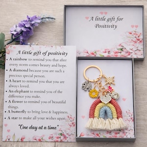 A Little gift of Positivity, Thinking of You, Sympathy, Support Present,Comfort, Hug, Anxiety , Friendship Gift - Keying + Card