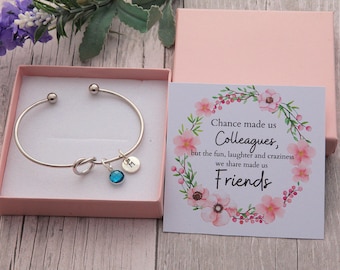 Work Colleague Friendship Knot Bracelet ,Leaving, Retirement Gifts , Birthday,Christmas Gift, 'Chance made us colleagues friendship gift