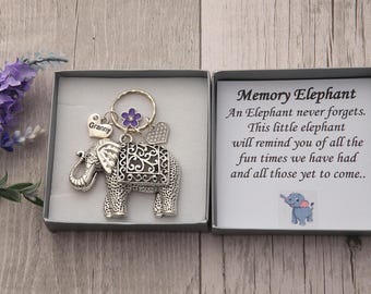 Granny gift Elephant gift ,Granny Keepsake Keying, Granny's Birthday gift ,Christmas gift, Thinking of you gift