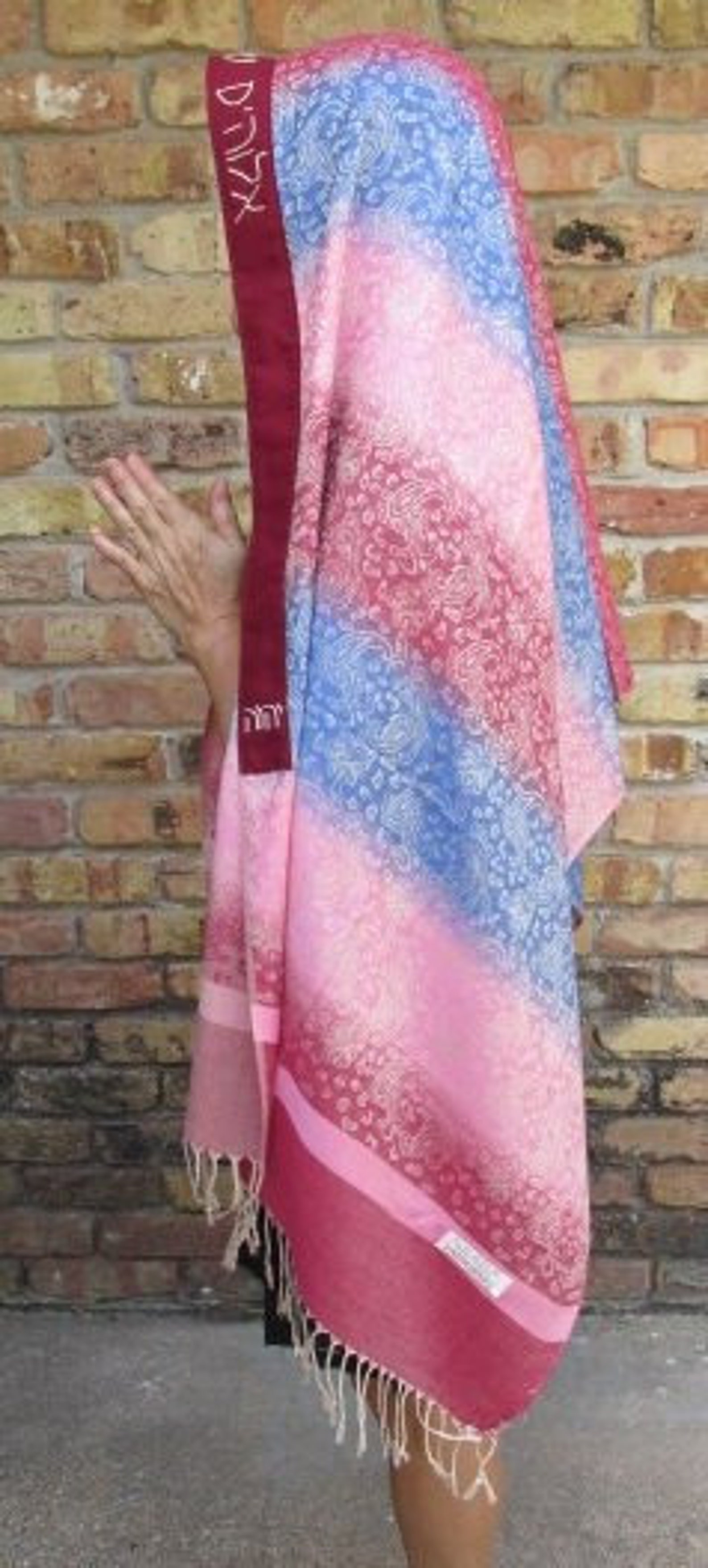 Talit Convenant Christian Holy Prayer Shawl Head  Towel. Head Covering. Holy Scriptures. Hebrew main image 1