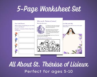 Saint Worksheet St. Helena Catholic Worksheet Packet for Kids | Printable Saint ...