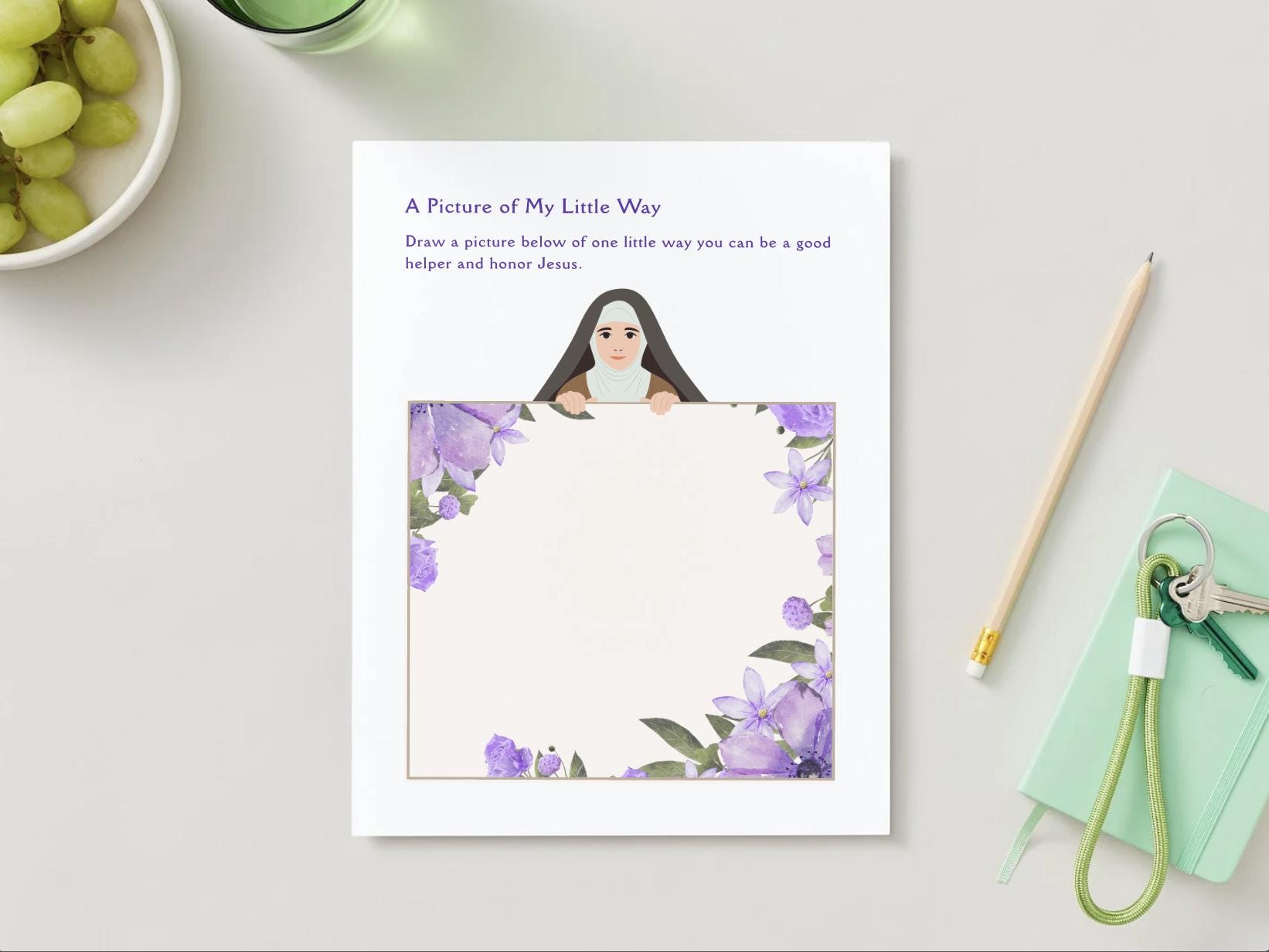 Saint Worksheet St. Therese of Lisieux Catholic Worksheet Packet for Kids | Printable ...