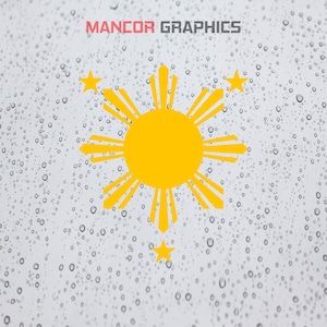 Philippine Sun and Three Stars of the Filipino Flag | Decal Vinyl ...