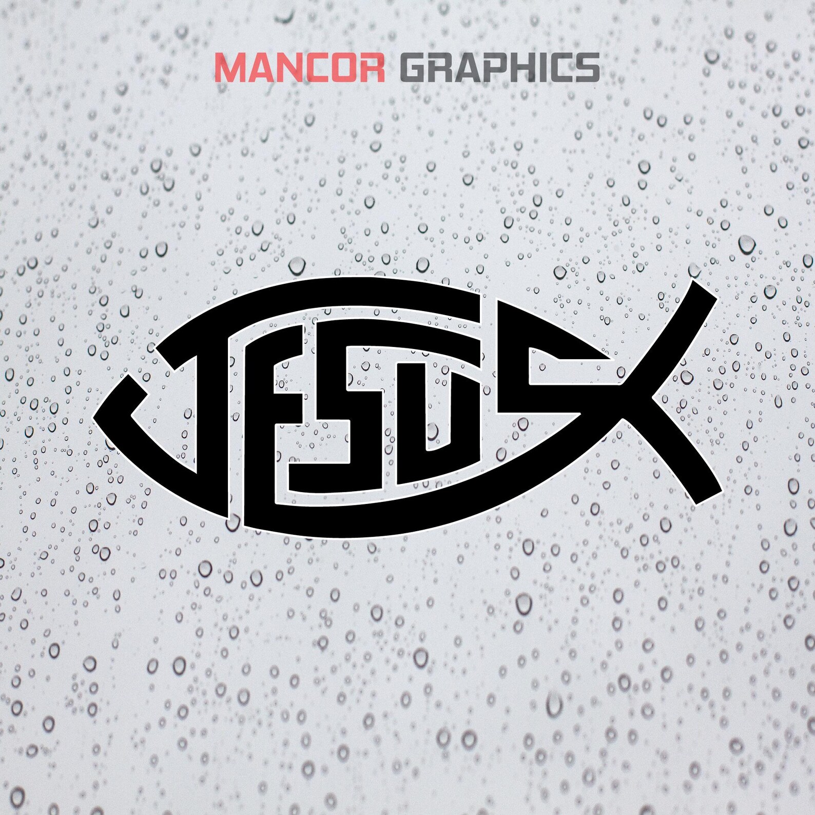 Jesus Christian Fish Symbol Decals and Stickers | Car, Truck, Rear ...