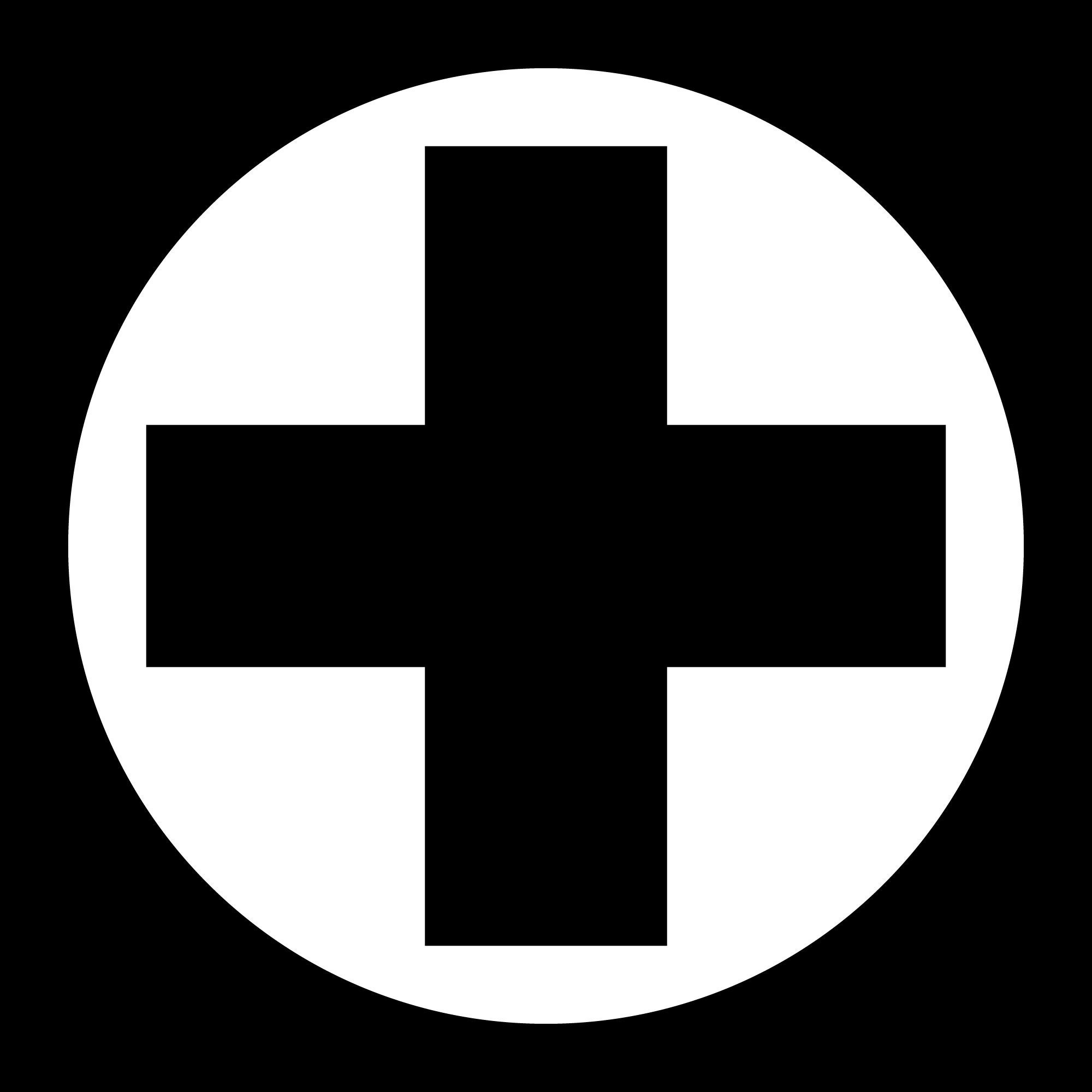 Classic Red Cross Round Decal Sticker - Etsy