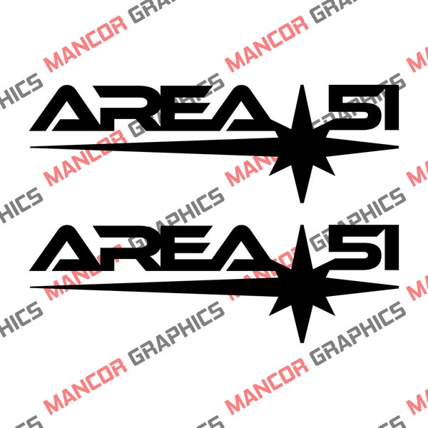 Area 51 Graphic Decals and Stickers for Cars, Truck, Window, Rear, Rear Window | Las Vegas Area 51