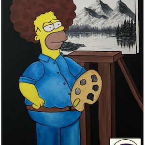 Homer Simpson Art Picture Original Piece