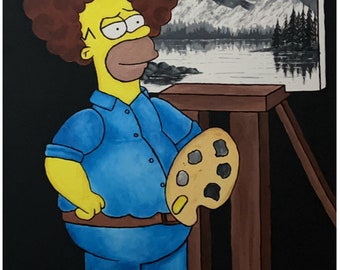 Homer Simpson Art Picture Original Piece