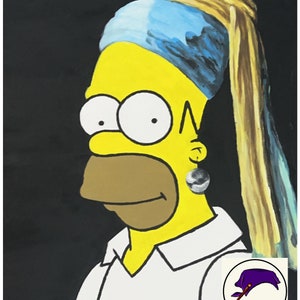 Homer Simpson Art Picture Original Piece