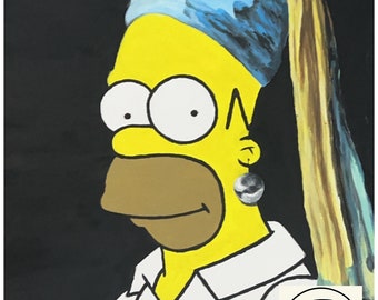 Homer Simpson Art Picture Original Piece
