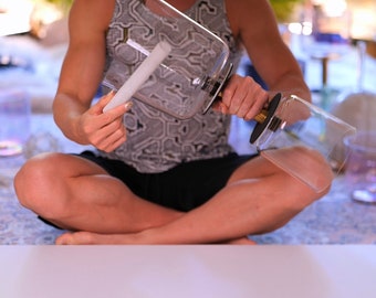 Clear Quartz Double Crystal Bowl - 432hz Heart Chakra Set - Handheld Playability - The Most Amazing Frequencies