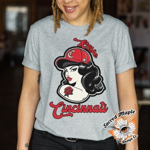Belles of Baseball Kentucky - Rosie Reds | Cincinnati Rosie Reds Baseball | Cincy Shirts Unisex T-Shirt / White / 3X
