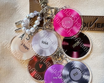 Bias Keychain, Arirang Album Vinyl Record CD, K-pop Personalized Fan Merch