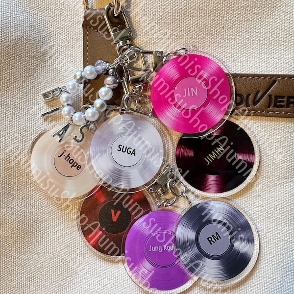 Bias Keychain, Arirang Album Vinyl Record CD, K-pop Personalized Fan Merch