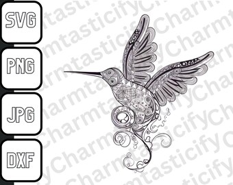 Hummingbird Mandala SVG, hummingbird svg for t shirt, mystical hummingbird clipart