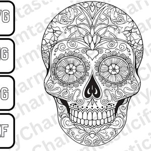Dia De Los Muertos Svg, Day of the Dead skulls, Sugar Skull SVG, Cricut Cutter Vector, png,dxf for cricut, tshirt clipart, Calavera