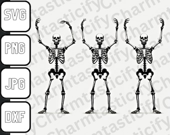 dancing skeleton bundle svg, halloween skeleton svg png, skeleton dance svg, spooky season svg, spooky vibes svg, funny halloween svg