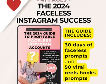 Faceless Marketing Guide Done for You Ebook Instagram TikTok Guide How to Make Money Social Media How to Sell Online Faceless Passive Income