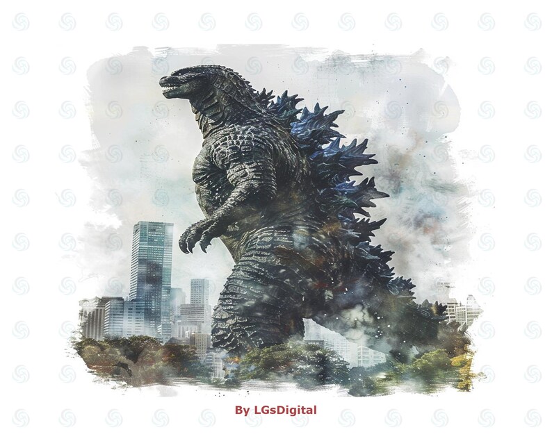 78 Watercolor Godzilla Clipart Realistic Clipart Transparent