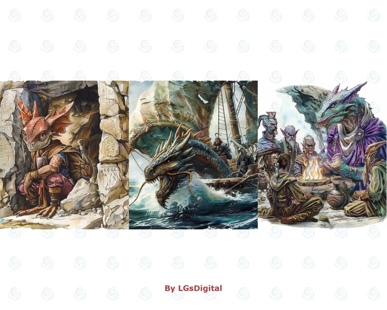 120 Pencil Drawn Dragonborn Clipart | Realistic Clipart | Transparent ...