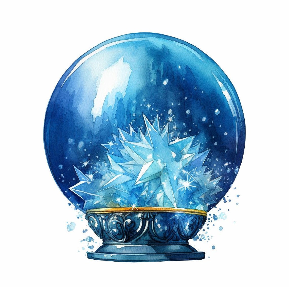 156 Blue Fantasy Clipart Blue Fairy Clipart Watercolor - Etsy