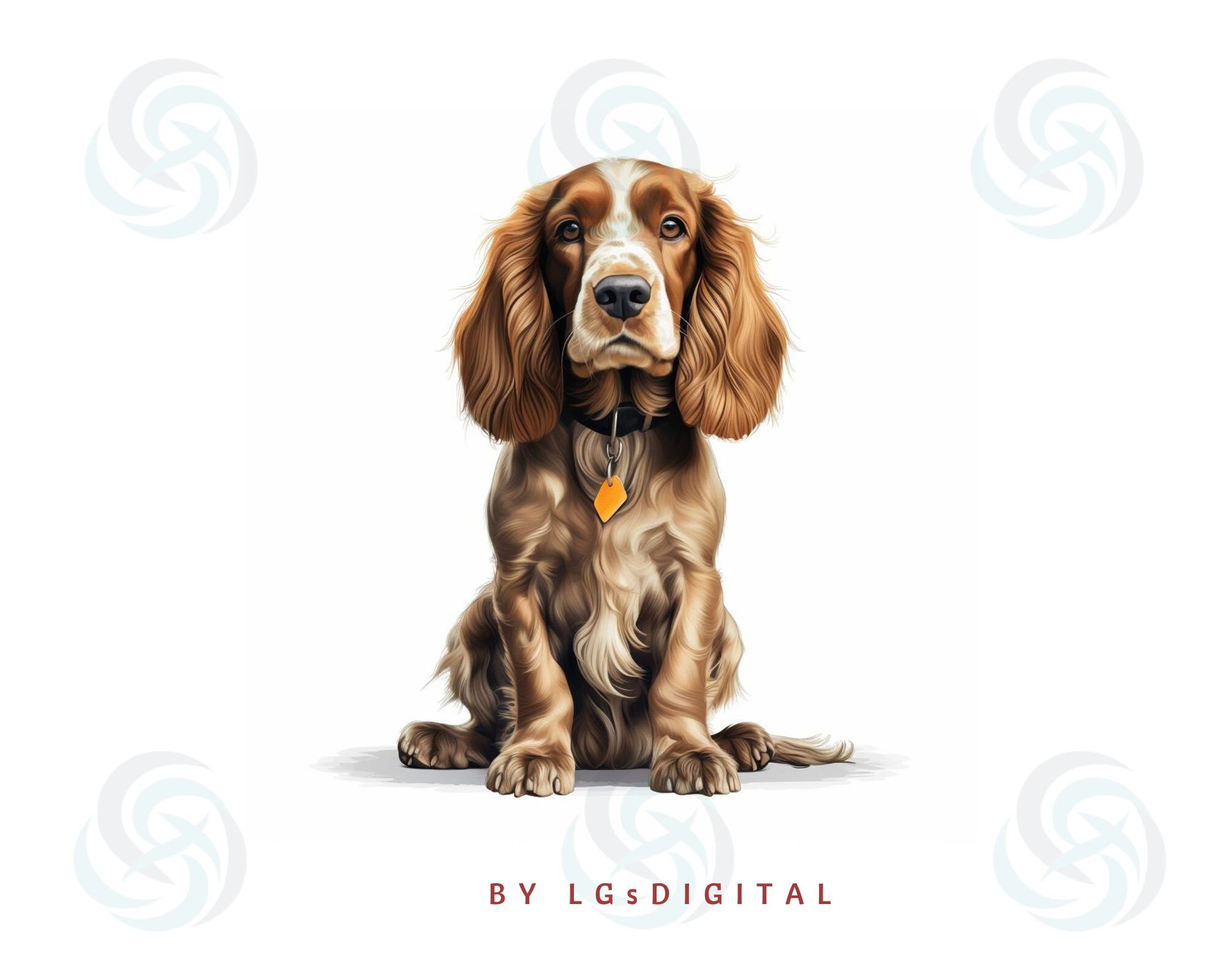 196 Sitting Dogs Clipart | 49 Dogs Breeds Clipart | Watercolor Clipart ...