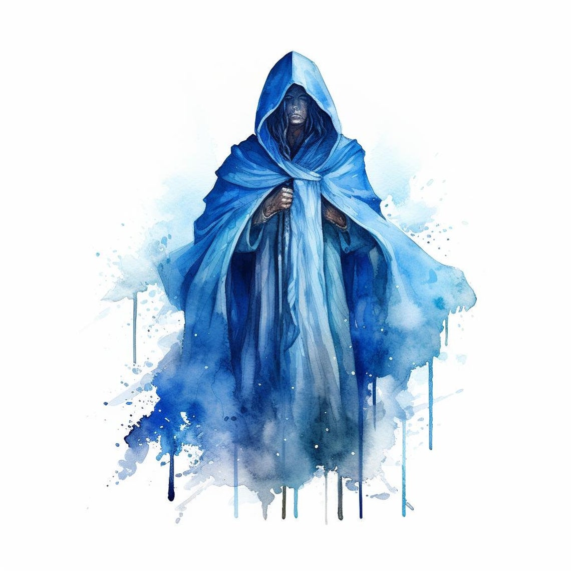 156 Blue Fantasy Clipart | Blue Fairy Clipart | Watercolor Clipart ...