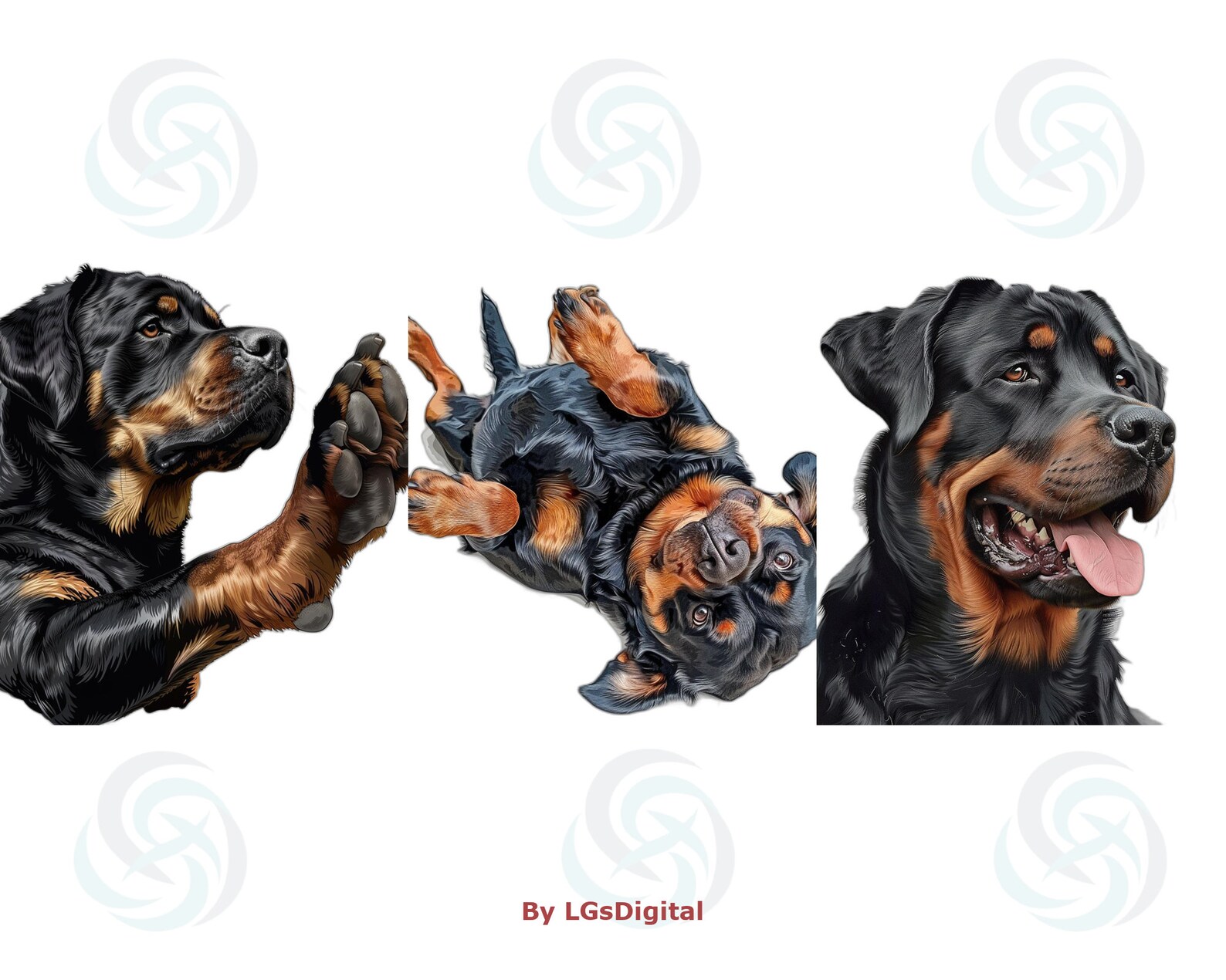 200 Rottweiler Clipart | Realistic Clipart | Transparent Background ...