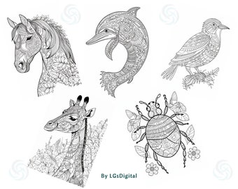 Coloring Books for Boys: Animal Designs: Detailed Animal Drawings for Older  Boys & Teenagers; Zendoodle Wolves, Lions, Monkeys, Eagles, Scorpions &  More - Art Therapy Coloring: 9781641260275 - AbeBooks