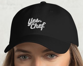 Sombrero de papá bordado de chef sí, sombrero bordado de chef sí, el oso, sombrero de chef, sombrero de la industria del restaurante, oído, chef sí, sombrero de papá, espectáculo de osos