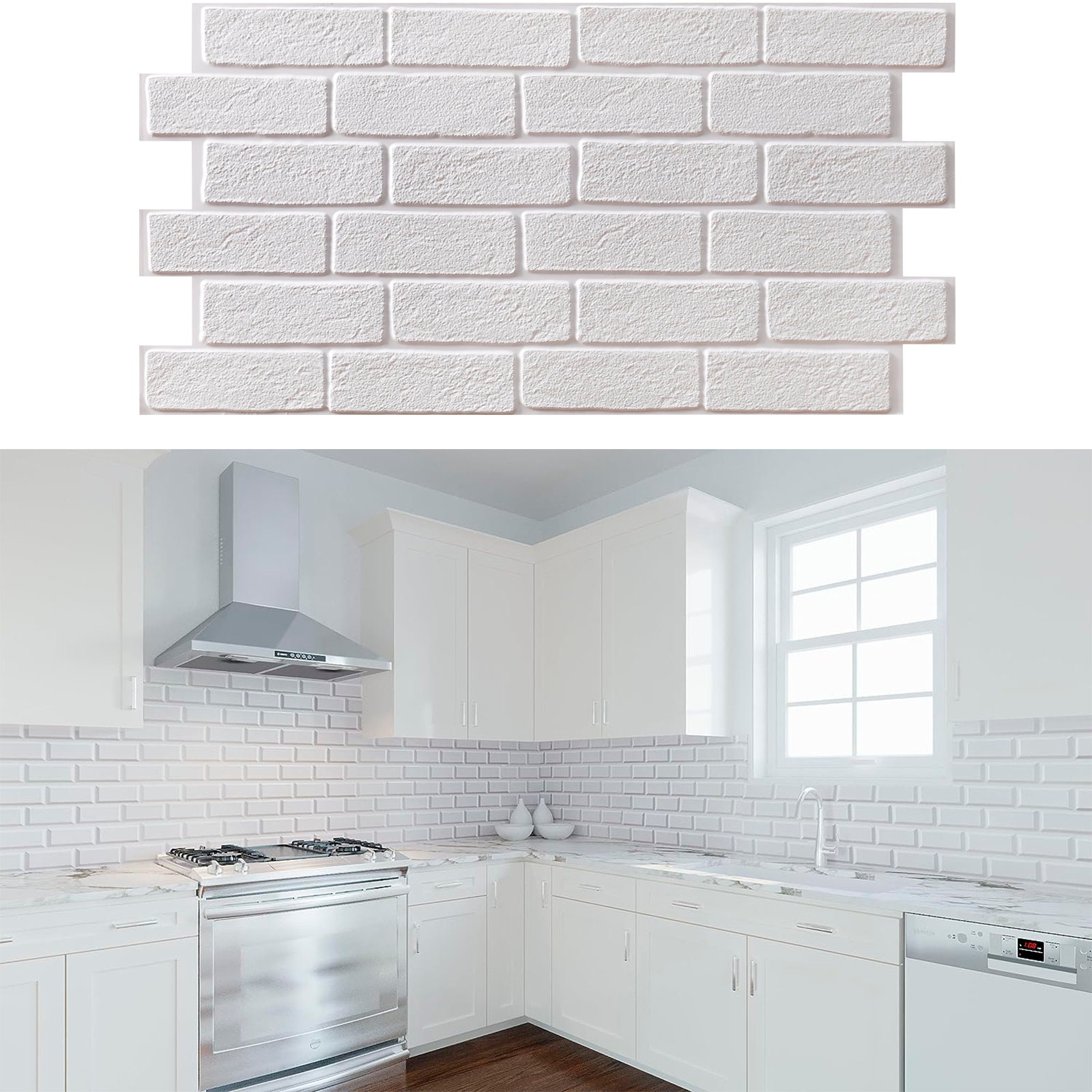 Art3d® Decorative 3D Panels 19.7x19in Textured Wall Design Board, White, 12  Tiles 32 Sq Ft 