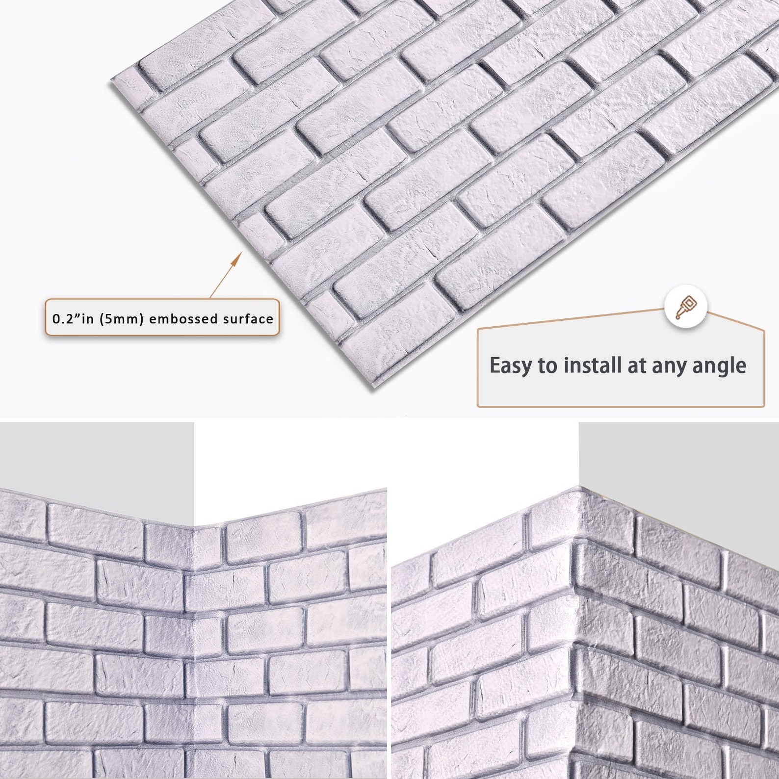 Faux Stone Wall Panel – Lava Black,22.5 Sq Ft,Realistic