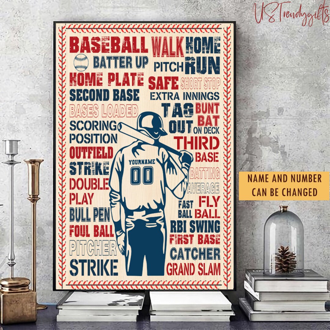 Personalized Baseball Life Lessons Poster Custom Baseball Etsy