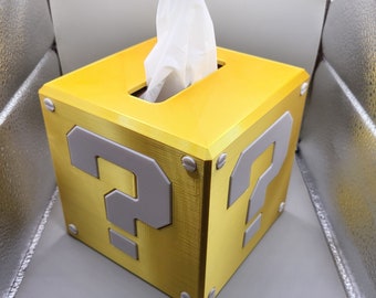 Super Mario bros question block tissue box cover